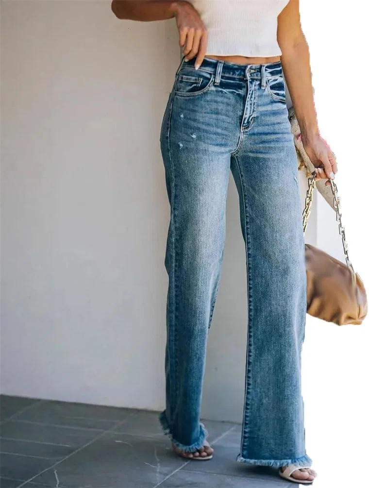 Джинсы Slim Straight, синий — фото 4