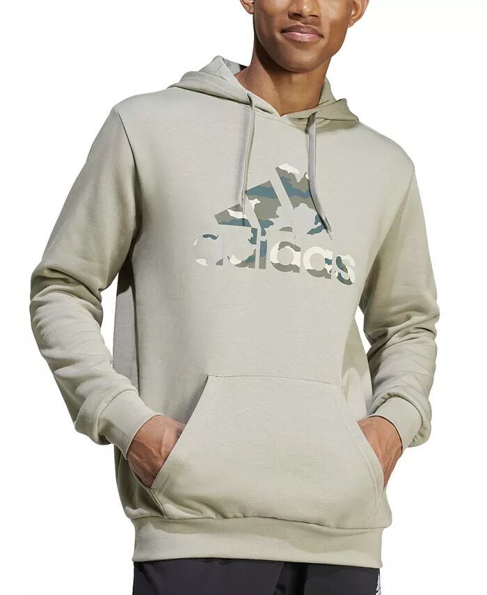 

Мужская толстовка с капюшоном Camo Logo Badge of Sport adidas, зеленый