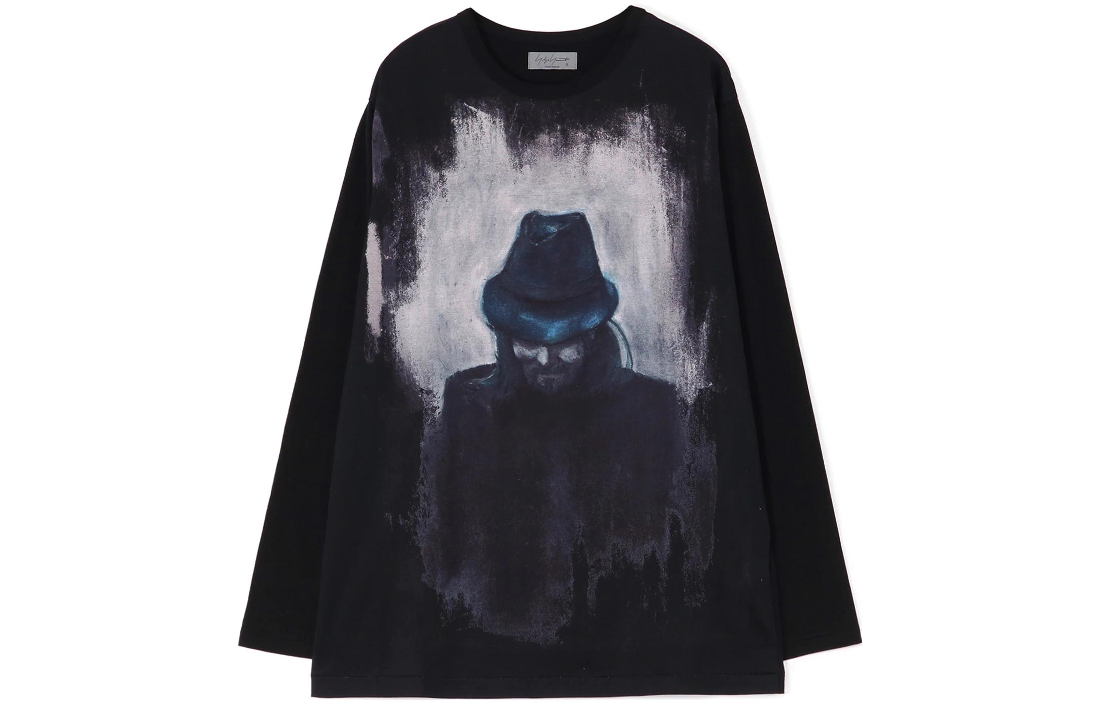 

Yohji Yamamoto Футболка мужская черная FW22, Черный, Yohji Yamamoto Футболка мужская черная FW22