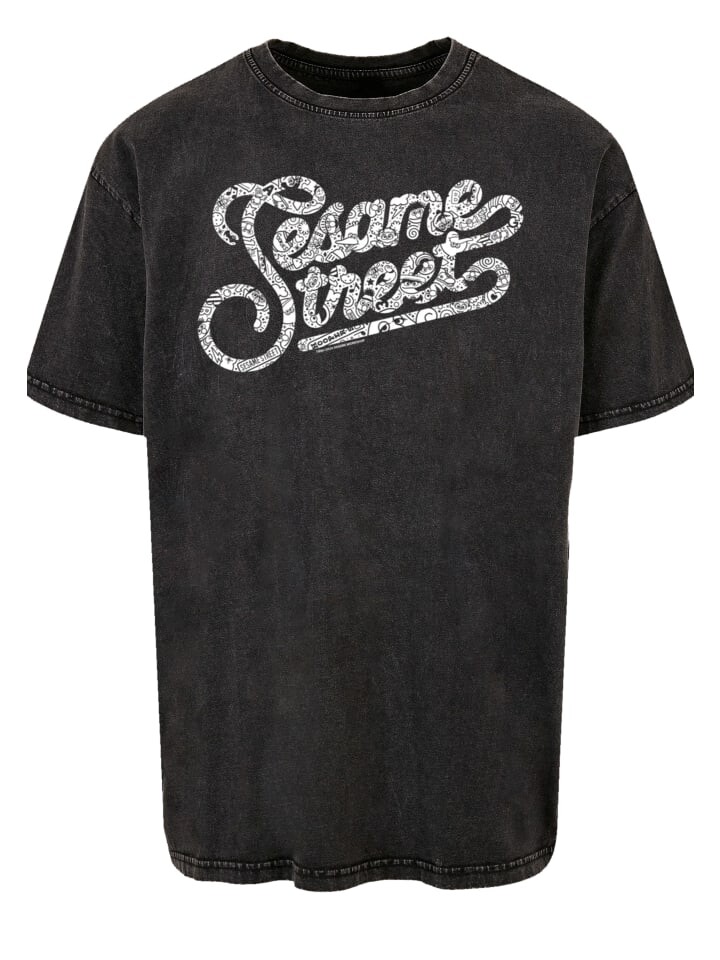 

Футболка F4NT4STIC Oversize T-Shirt Sesamstraße Lettering, черный