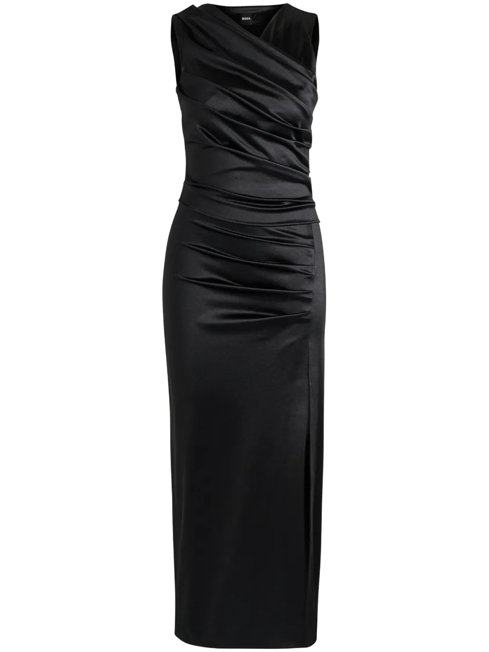 

Платье макси с драпировкой Boss, черный