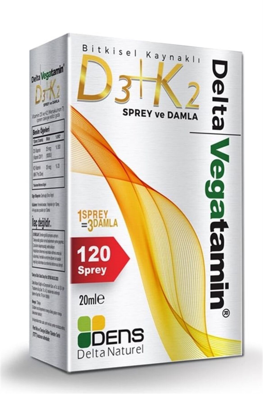 

Delta Vegatamine D3+K2 120 Спрей