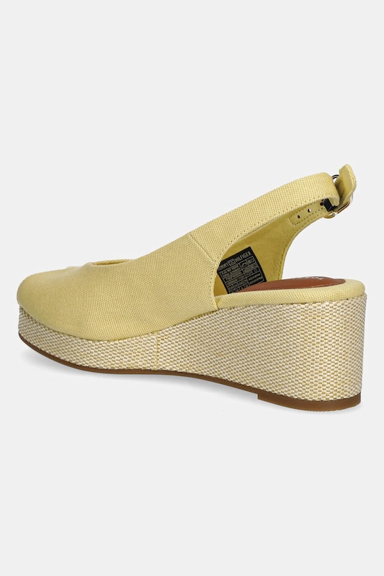 Сандалии Flag mid wedge espadrille на бретельке Tommy Hilfiger, желтый — фото 3