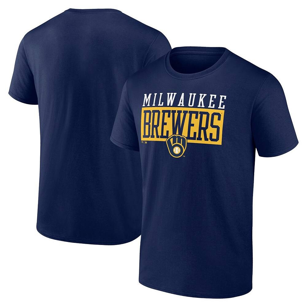 

Мужская темно-синяя футболка Fanatics Milwaukee Brewers Hard To Beat Fanatics Brands - White Label, цвет Brw Navy