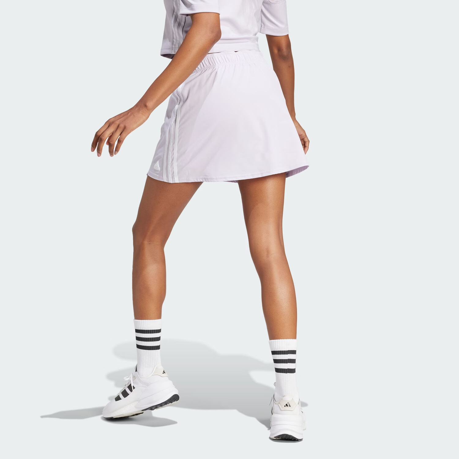 Юбка повседневная женская серебристая Adidas — фото 3