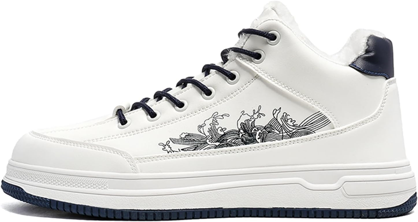 

Мужские модные кроссовки SPWAGYM, высокие скейт-обувь, стильные кроссовки для мужчин, повседневная обувь для ходьбы, белый