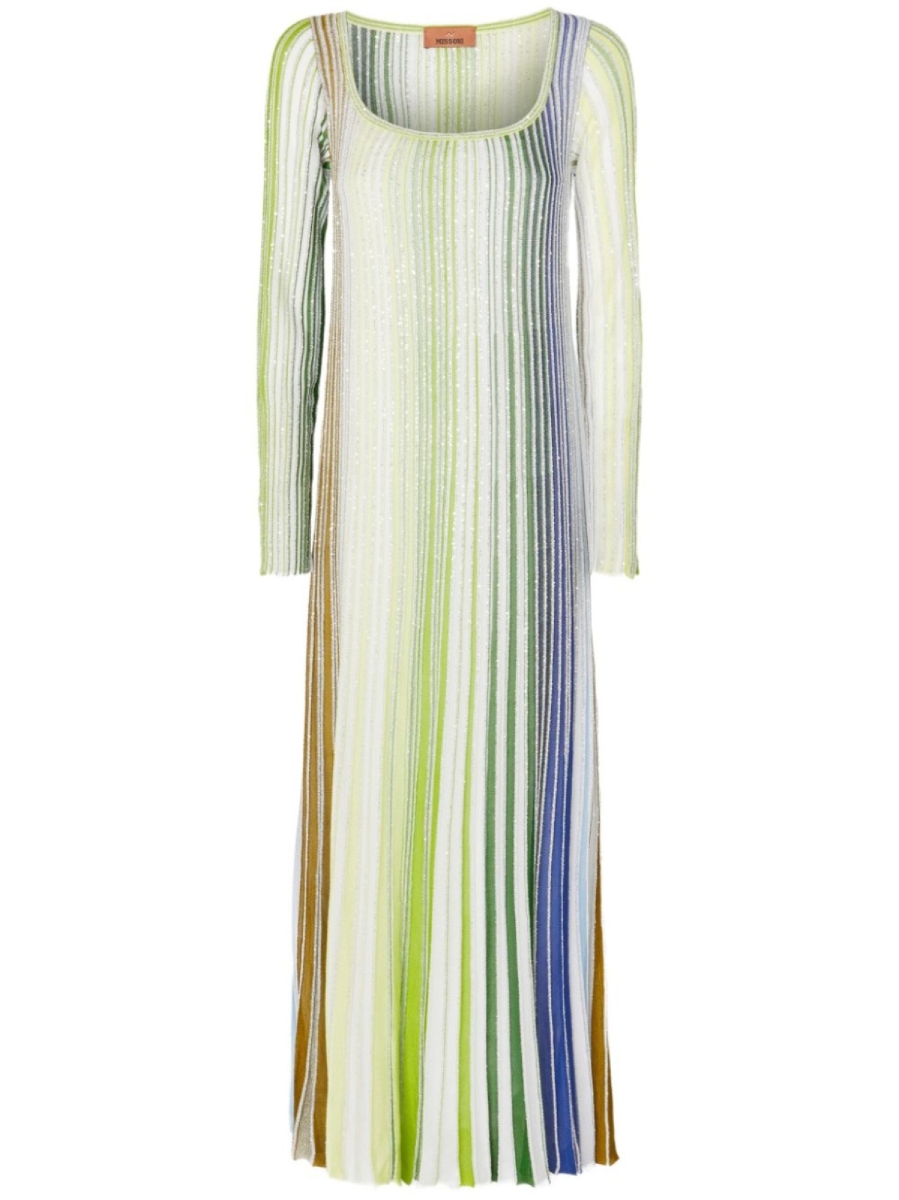

Missoni платье макси в полоску, зеленый