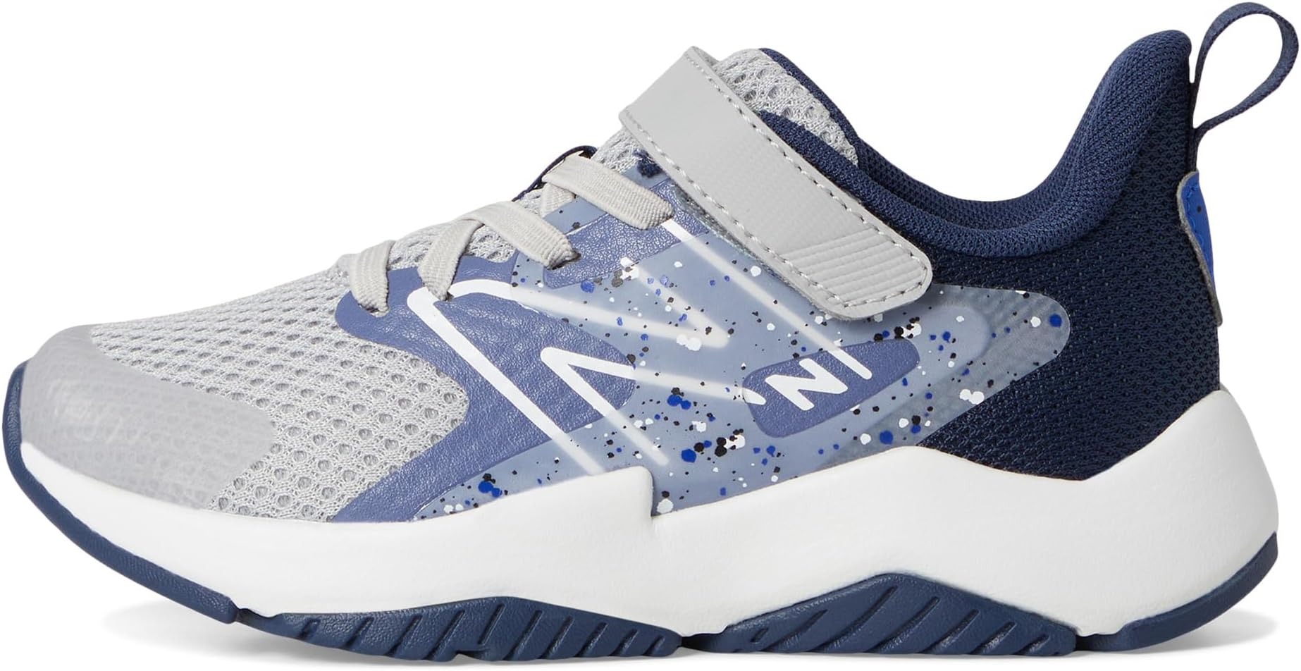 Кроссовки New Balance Kids Rave Run v2 Bungee Lace with Top Strap, цвет Raincloud/Dream State/Nb Navy — фото 4