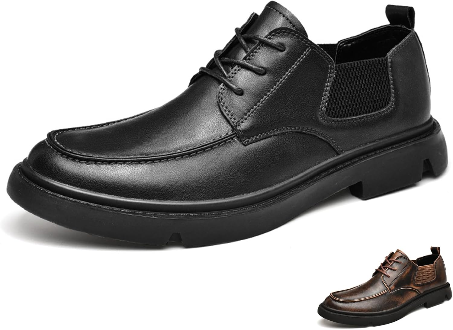 

Мужские туфли OXNEUHG из натуральной кожи, классические оксфорды с закругленным носком, шнуровкой, низким верхом, противоскользящие, дерби, повседневные, для бизнеса, свадьбы, смокинга и формальных мероприятий, черный