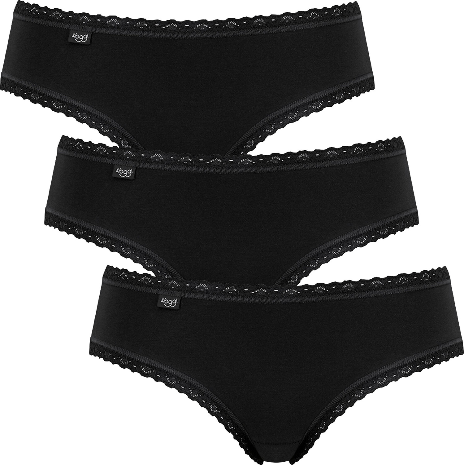 

Трусы Sloggi Pants 3er Pack 24/7 Cotton Lace, черный