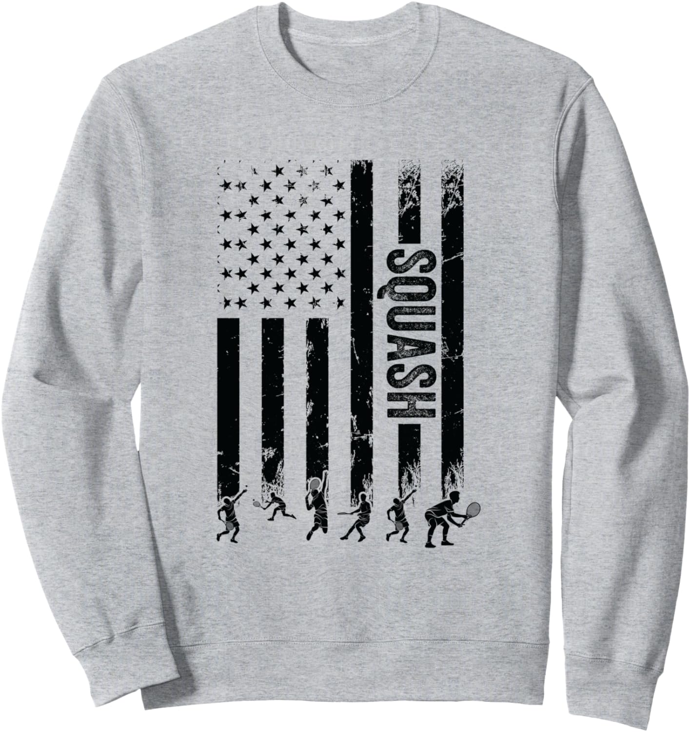 

Толстовка с изображением американского флага для игроков в сквош Squash Game Squash Sport, серый