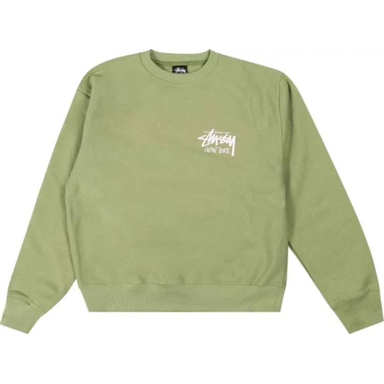 

Толстовка Stüssy New York Crew Stussy, зеленый