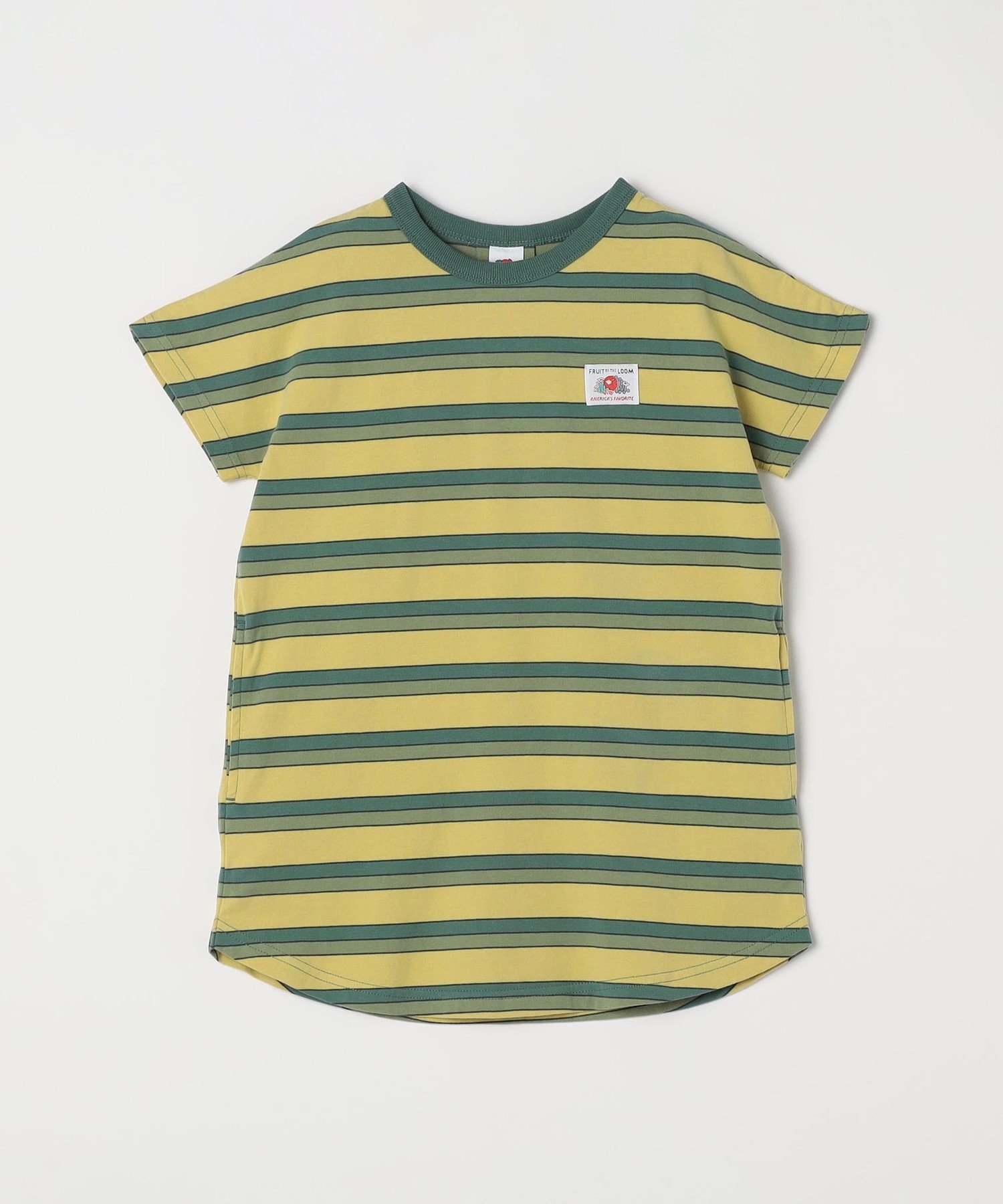 FRUIT OF THE LOOM: Полосатое платье с вышитым логотипом на воротнике SHIPS any, Yellow
