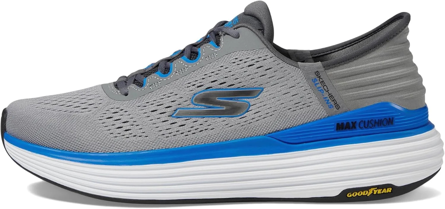 Мужские кроссовки Skechers Hands-Free Max Cushioning Linear Focus, синий/серый — фото 4