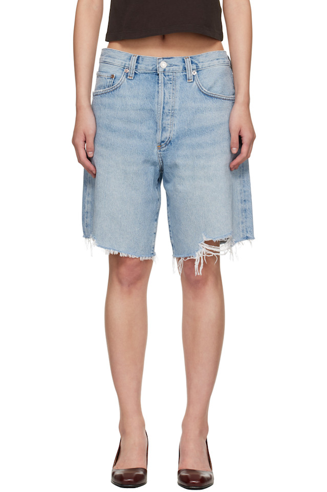 

Agolde Синие джинсовые шорты Indra