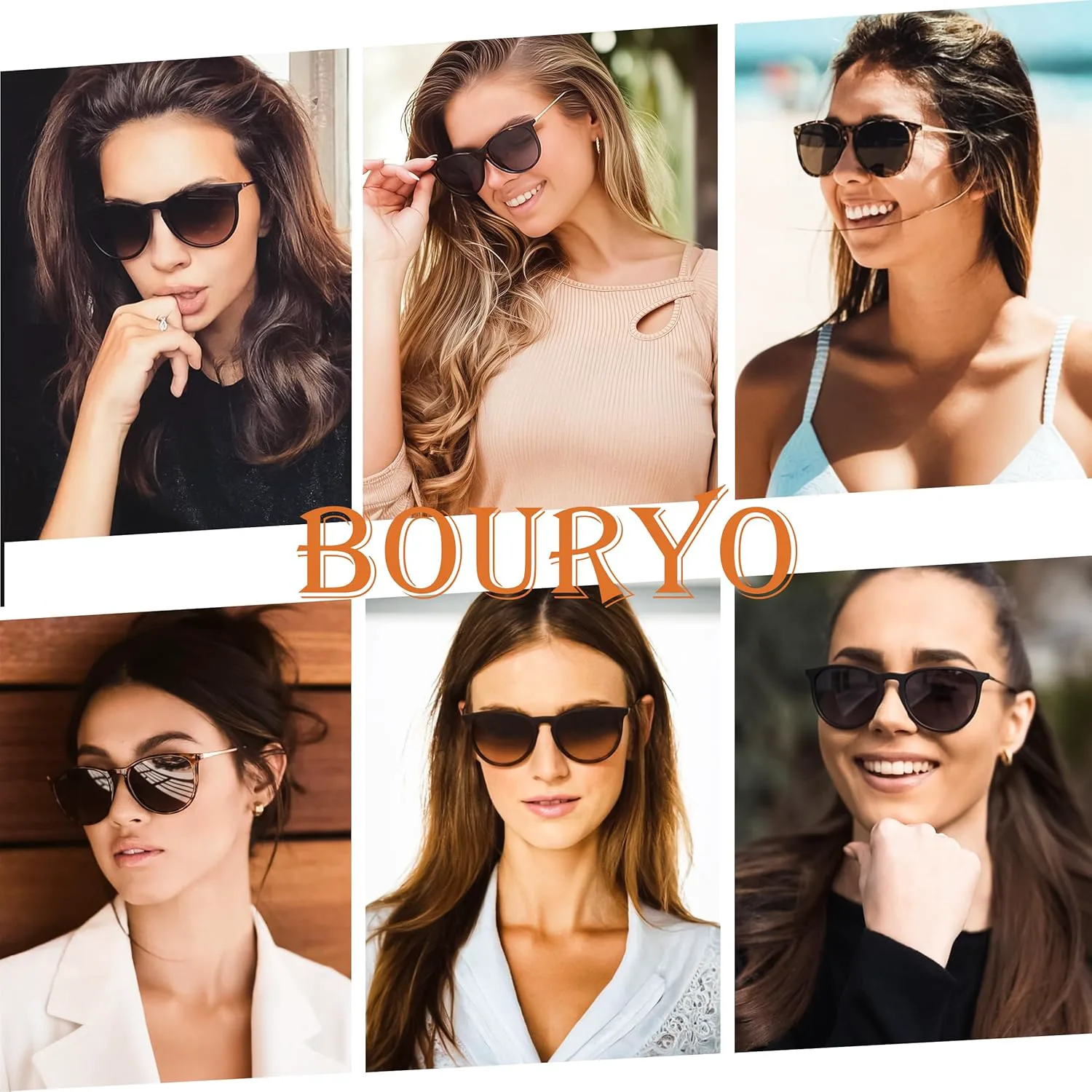 

Поляризованные солнцезащитные очки Bouryo для женщин и мужчин - винтажные круглые солнцезащитные очки - легкие металлические модные очки, A5 Gloss Black/Light Green