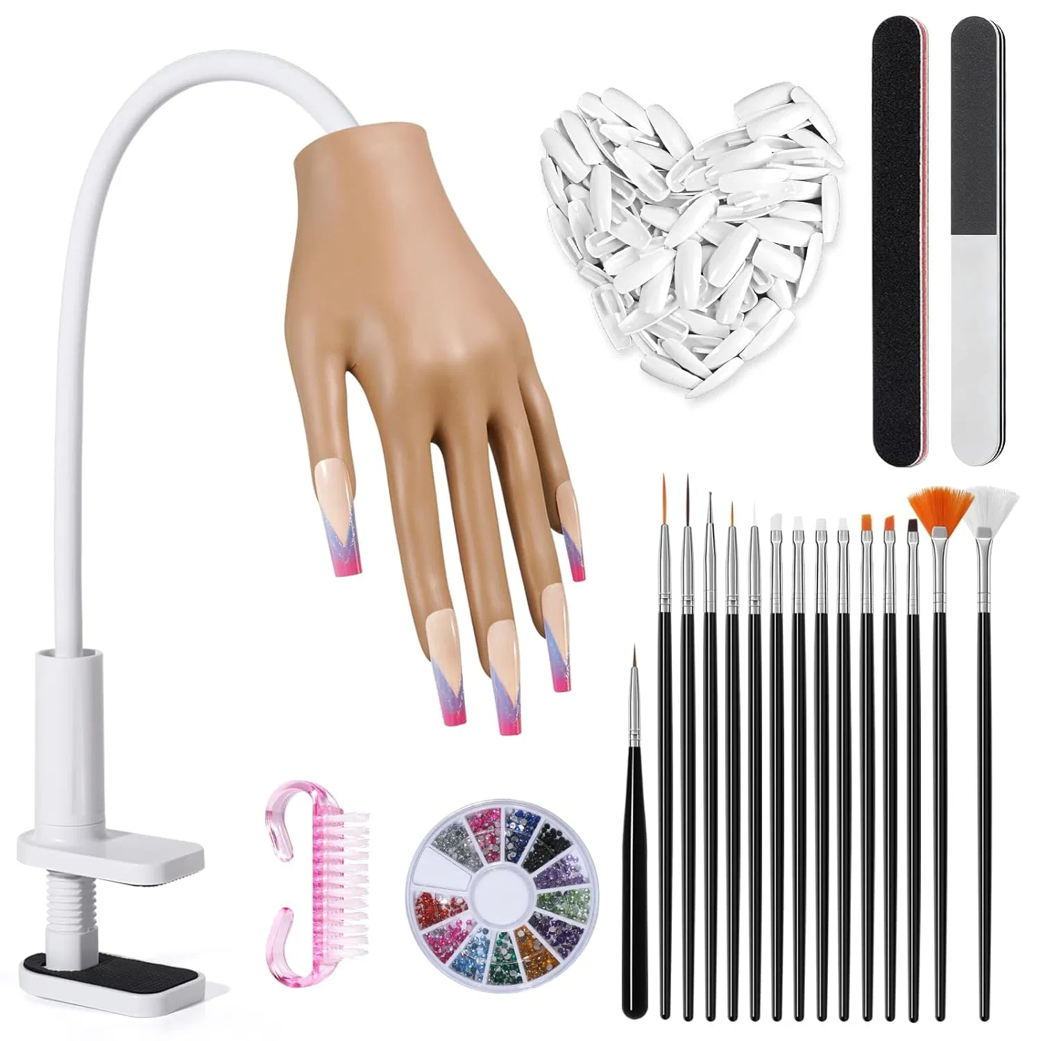 Силиконовая рука для практики маникюра «Practice Hand» от Yokilly Yokilly, Braun Practice Hand Kit-1
