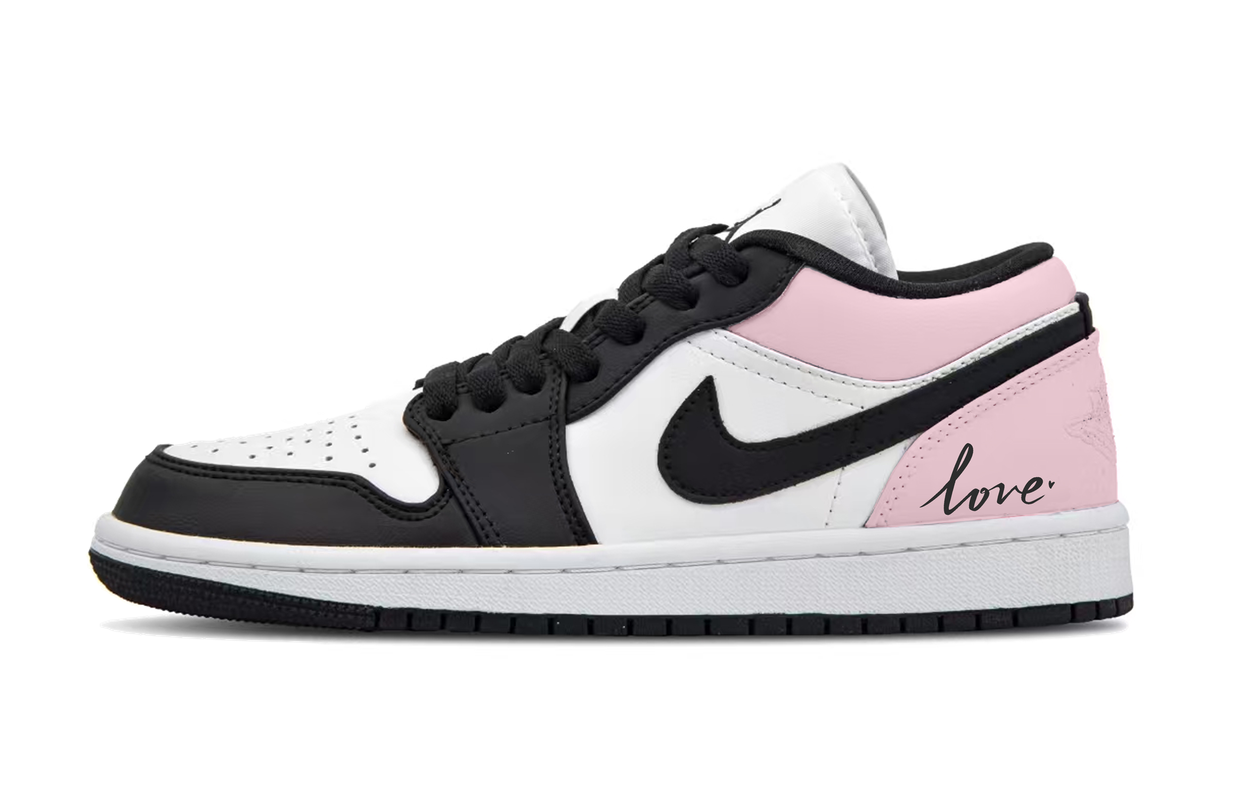 Jordan Баскетбольные кроссовки Air 1 LOVE Pink, износостойкие, винтажные, женские, розовые