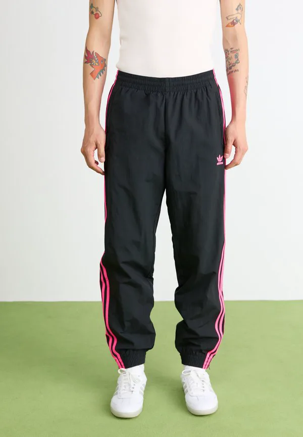 Брюки firebird, спортивные штаны Adidas Originals, Black Lucid Pink