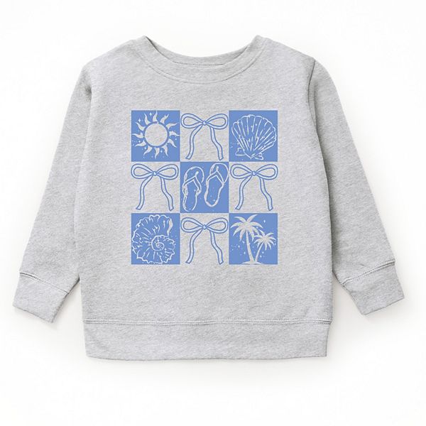 

Морская клетчатая кокетка молодежный свитшот The Juniper Shop, Heather Grey