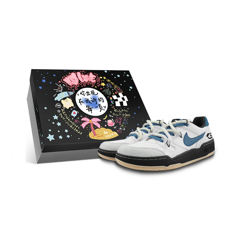 

Nike Полноразмерные низкие кроссовки для скейтбординга мужские black white blue