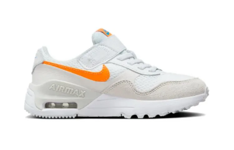 Nike Детские кроссовки Air Max SYSTM BP низкие белые оранжевые для детей 3-7 лет — фото 3