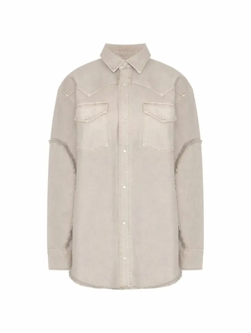 

Оверсайз джинсовая рубашка RE/DONE, серый