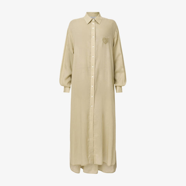 

Платье Allsaints с длинными рукавами, желтый