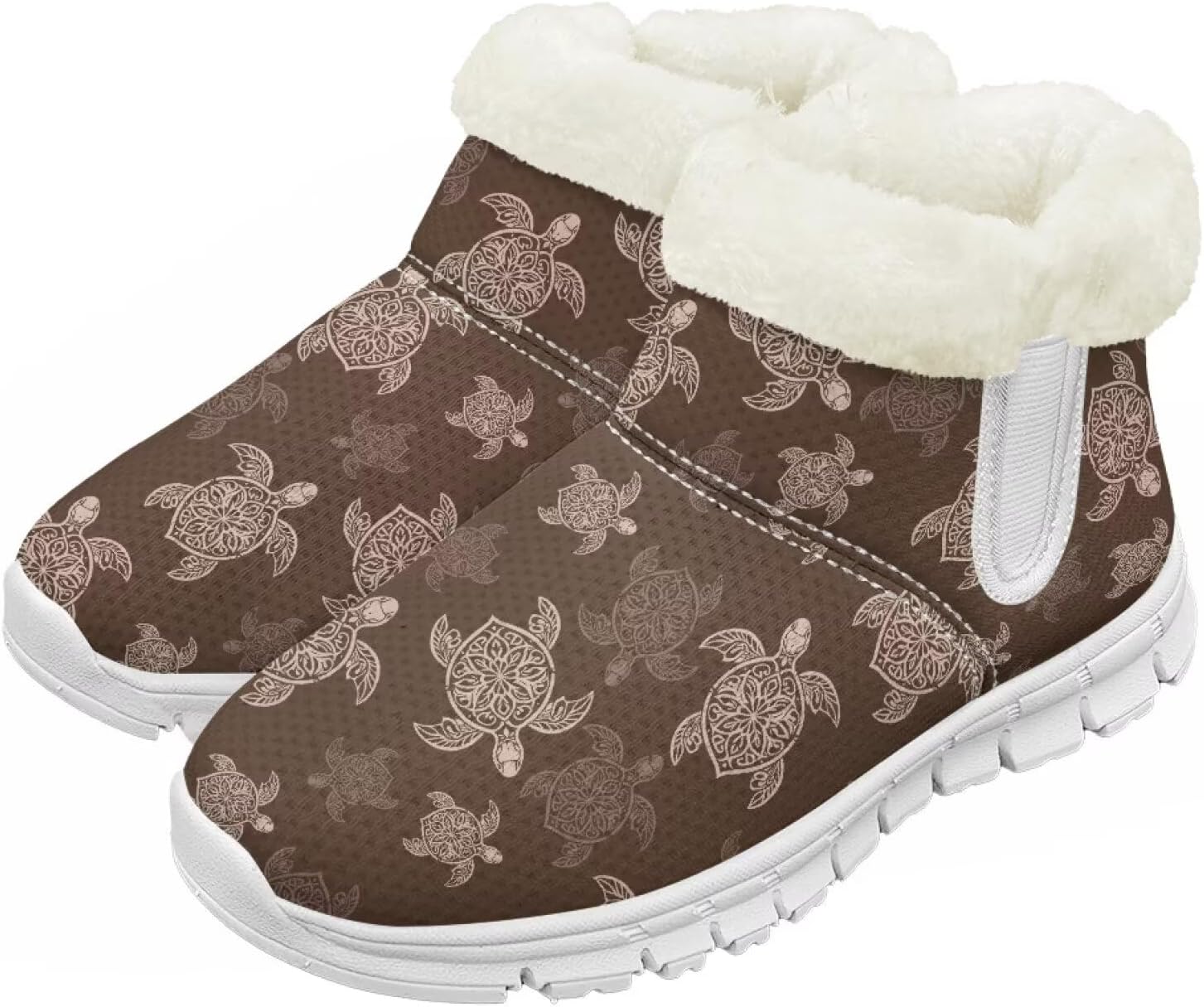 

Pzuqiu Детские водонепроницаемые зимние ботинки для снега - теплые, с меховой подкладкой для мальчиков и девочек (малыши/маленькие дети/старшие дети), белая подошва