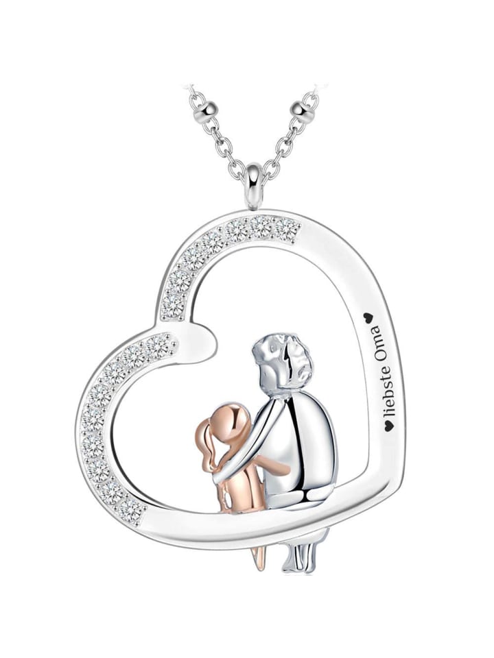 

Himmelsflüsterer Колье в форме сердца "Бабушка и внучка" - Цвет: двухцветный