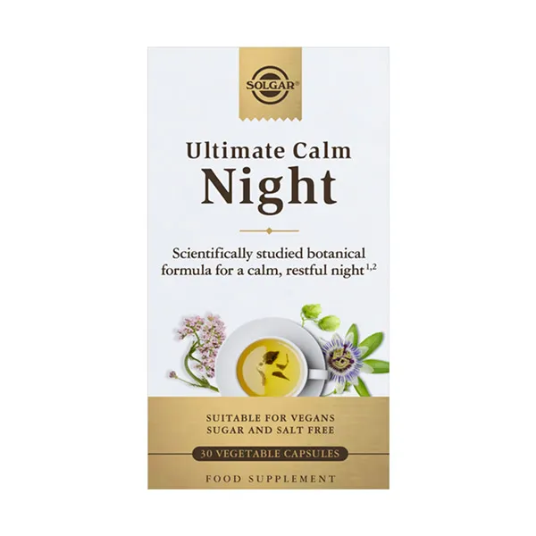 

Успокаивающая Добавка Ultimate Calm Night Solgar, 30 UD