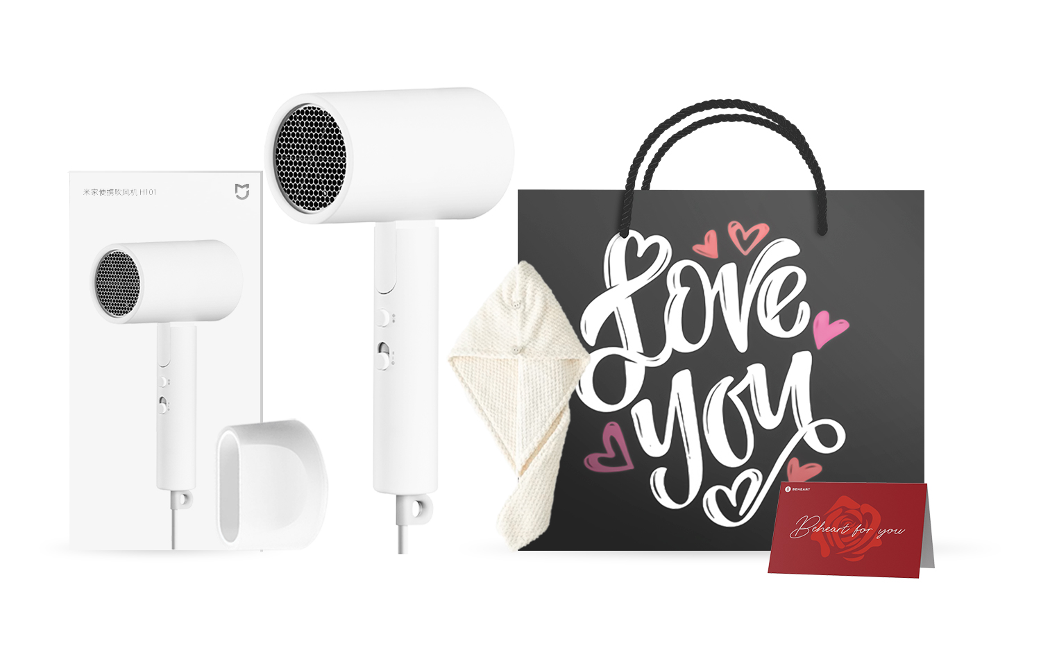 

Фен для волос Mi, H101 White Sweet Love Heart Gift