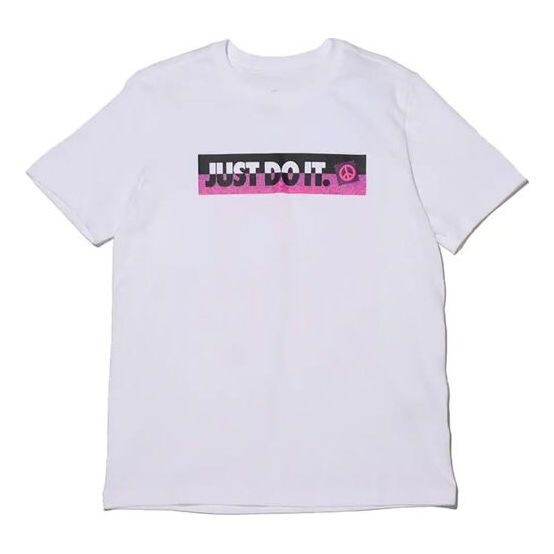 

Футболка sportswear letter printing sports male white Nike, белый