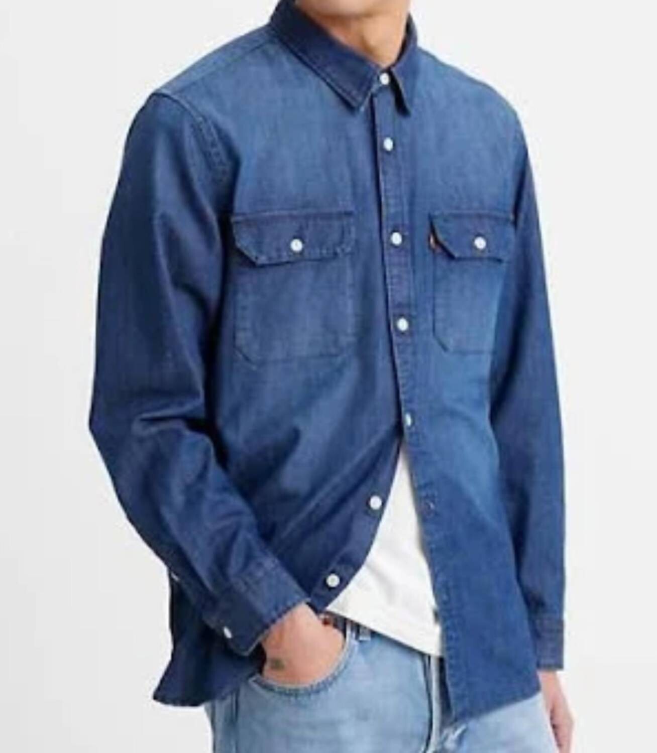 

Рубашка The Jackson Worker цвета потертый темный индиго Levi's
