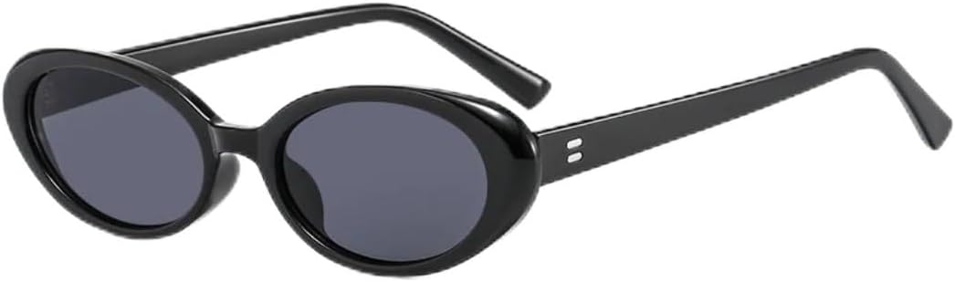 

Солнцезащитные очки с защитой UV400 | Маленькие овальные линзы конфетного цвета | для женщин и мужчин, для занятий спортом на открытом воздухе и вождения DSVIGF, Black Gray