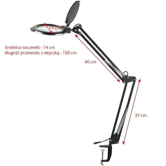 Увеличительная лампа Activ Led Moonlight 8013/6" черная для столешницы, Active Shop — фото 4
