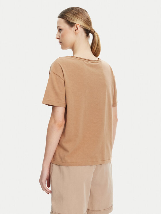 Футболка свободного кроя WW0WW43901 Tommy Hilfiger, бежевый — фото 3