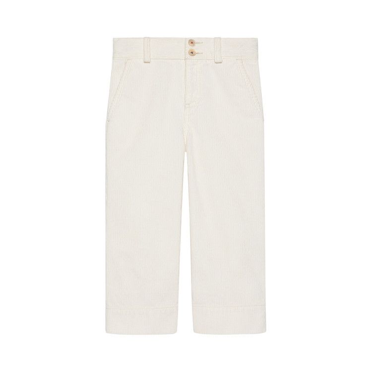 

Брюки Gucci Kids Straight Leg Corduroy Pants, White