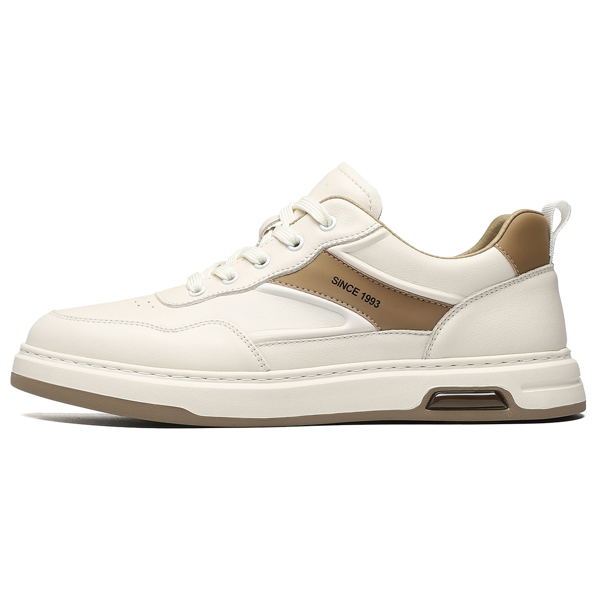 

ST&SAT Легкие низкие скейтерские кроссовки мужские бело-абрикосовые, цвет White Apricot