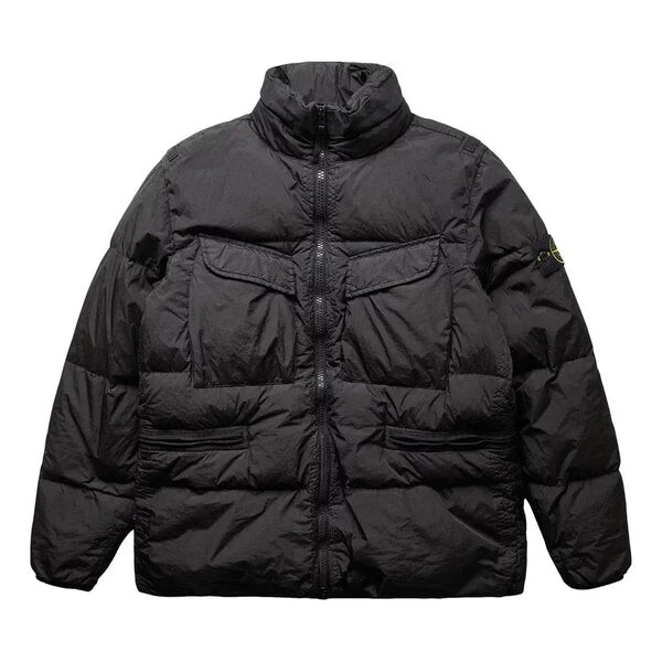 

Куртка logo patch padded jacket 'black' Stone Island, черный