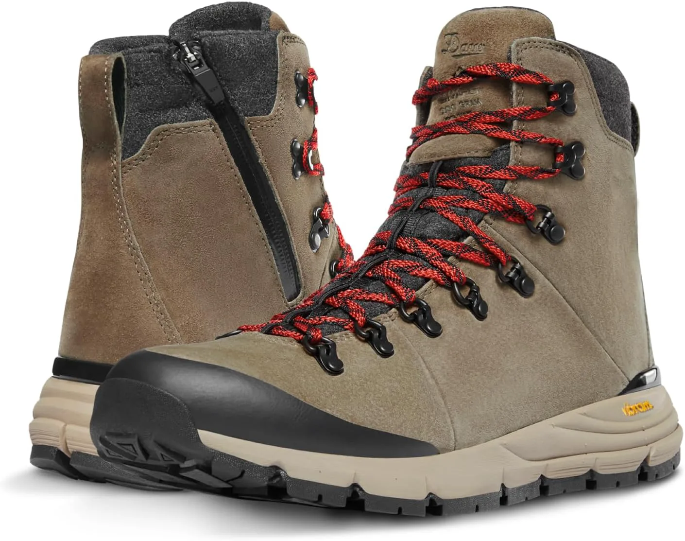 

Мужские водонепроницаемые туристические ботинки Danner Arctic 600 Side-Zip 7" 200G, утепленные, прочные, для любых погодных условий, коричневый/красный