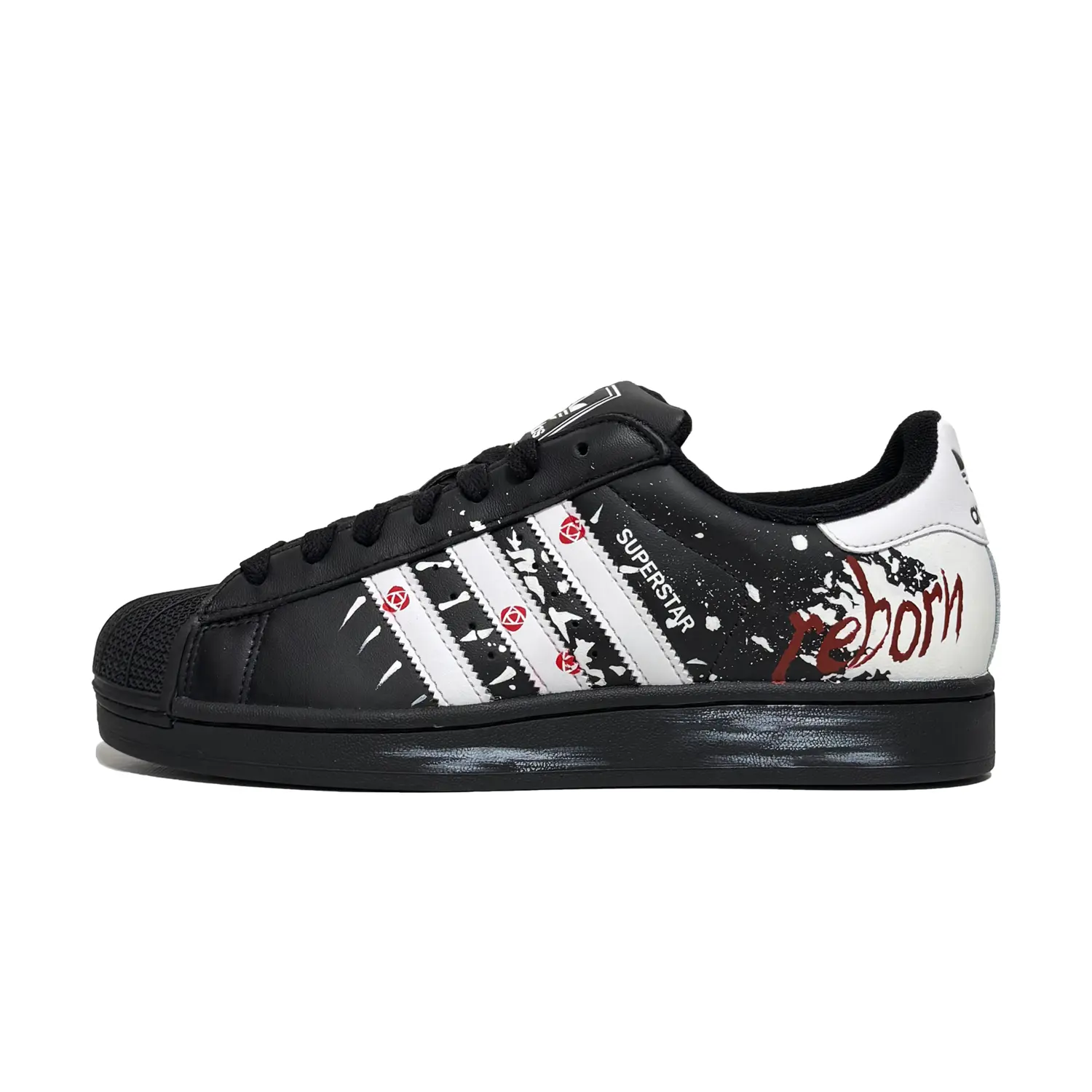 

Superstar 2 Rose Taboo устойчивые к истиранию низкие кроссовки для скейтбординга Unisex Adidas Originals, черный/белый