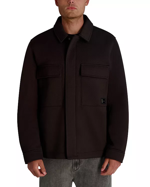 

Рубашка-Пиджак из саржи с воротником Karl Lagerfeld Paris, коричневый