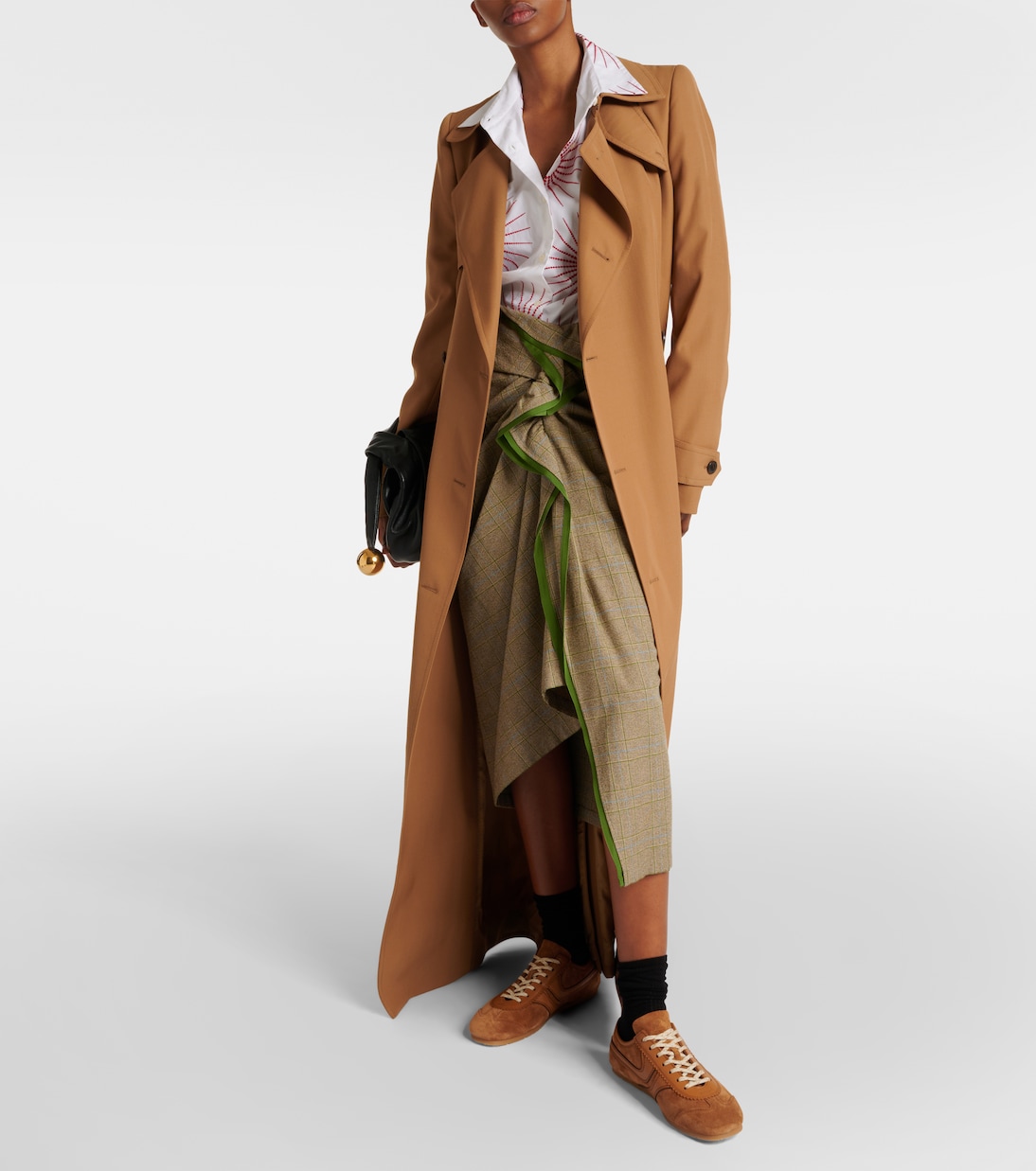 Кожаные и замшевые кроссовки Dries Van Noten, желто-коричневый — фото 2