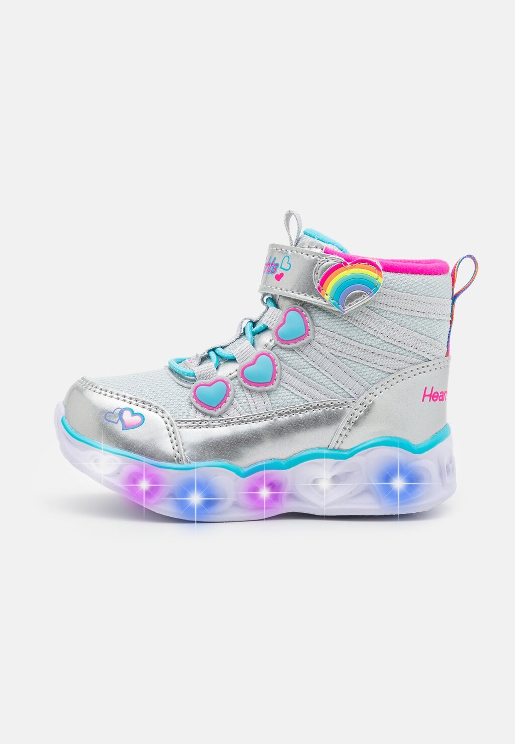 

Высокие сапоги Heart Lights Skechers, цвет silver/multi-coloured