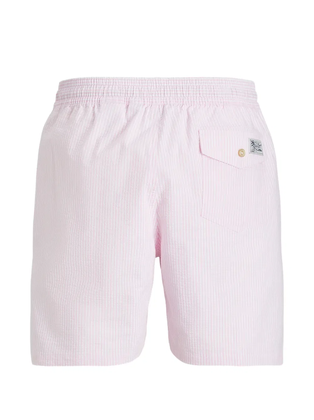 Полосатые плавательные шорты Polo Ralph Lauren, розовый — фото 2