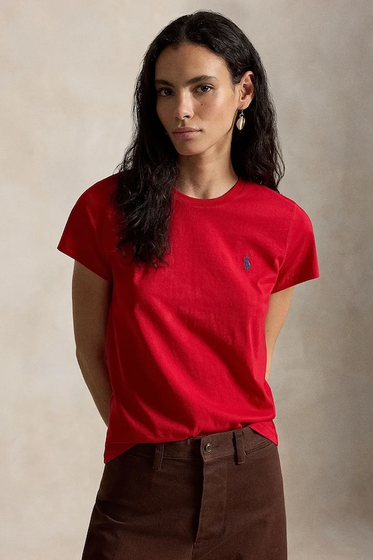 

Хлопковая футболка Polo Ralph Lauren, красный