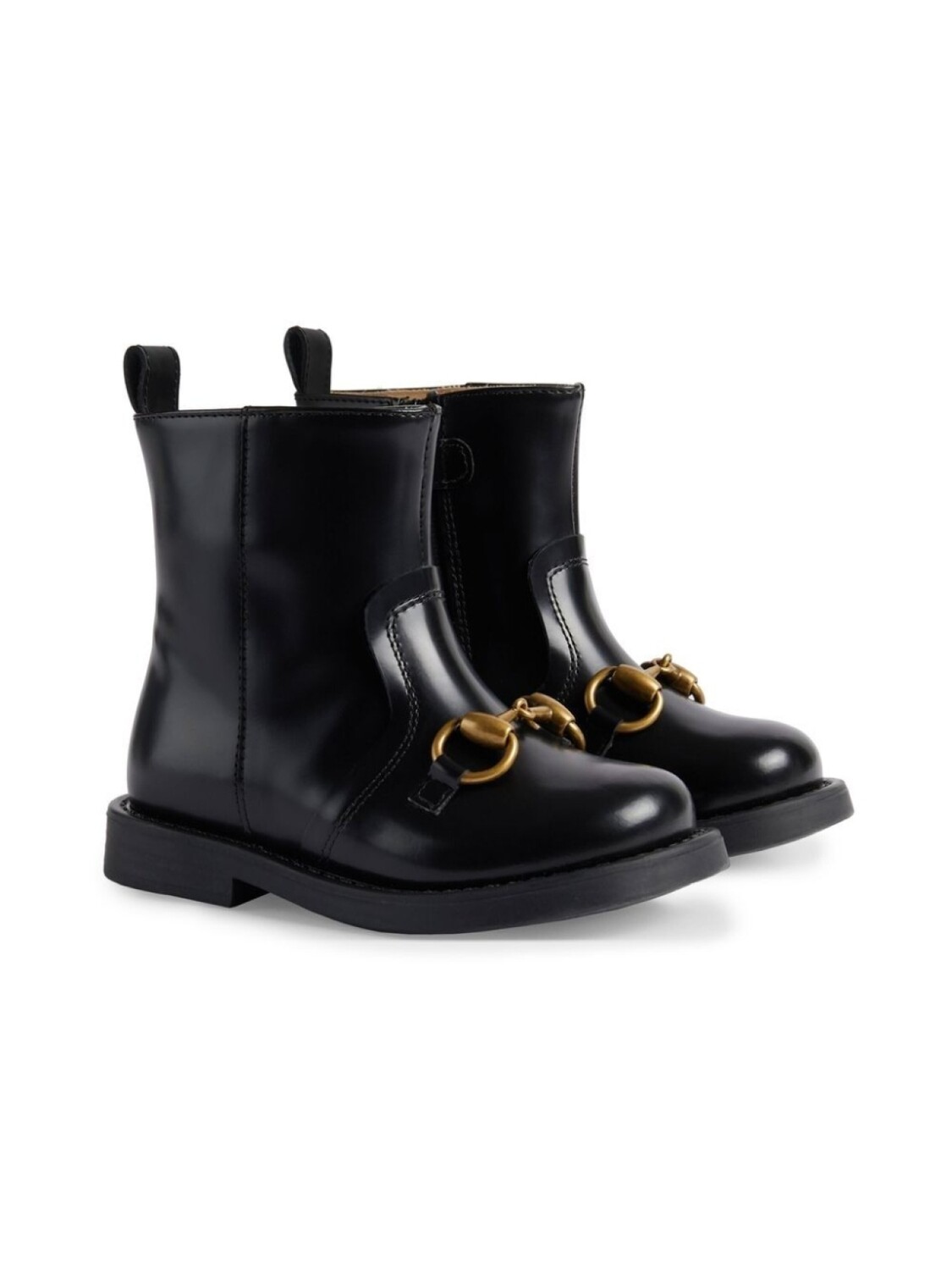 

Gucci Kids ботинки с пряжкой Horsebit, черный