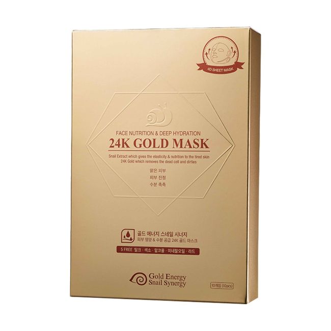 

Маски для лица из золота 24 карата (10 шт.) Gold Energy Snail Synergy