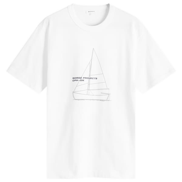 

Футболка с принтом лодки Holger Norse Projects, белый